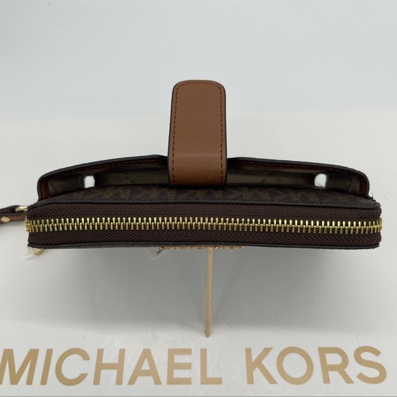 Michael Kors Md ZA Phone Holder Wallet Brown - Picture 10 of 11